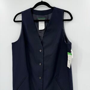 Vintage harve Benard new with‎ tags wool jumper button dress size 10 blue